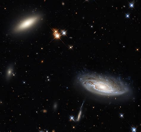 hubble galaxies in space